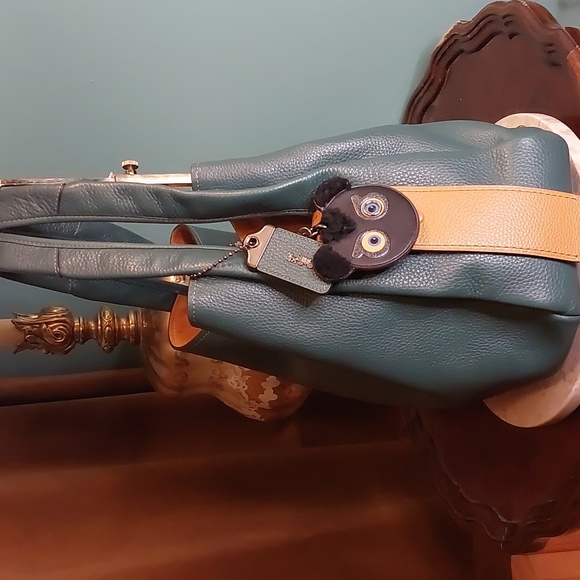 SOLD 1941 Retired Bandit 39 Dark Turquiose Glovetanned Pebble Leather  Gunmetal - Picture 3 of 13